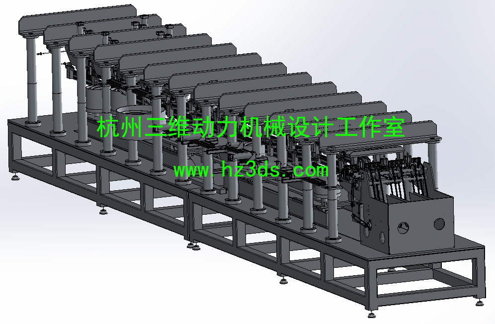 晴雨伞伞杆中棒自动化装配系统